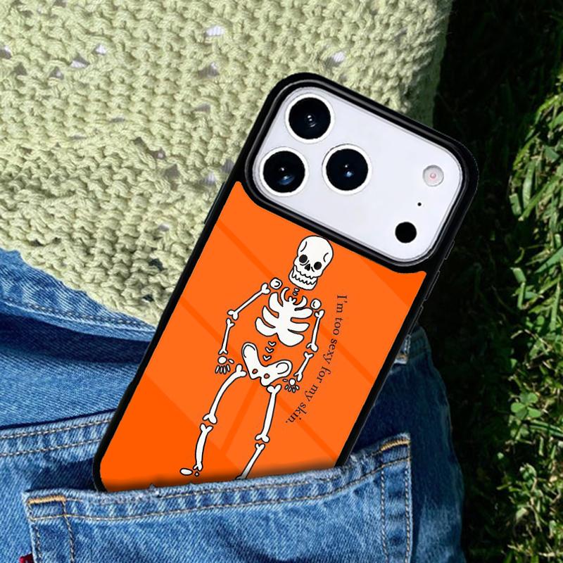 Жуткий Череп Веселый Танцующий Скелет Чехол для Телефона Для iPhone 17 AIR 16 Pro Max 15 14 Pro 11 12 13 Ударопрочный Силиконовый Чехол