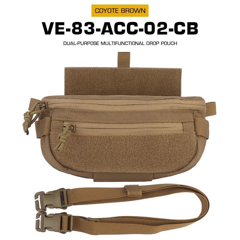 Drop Pouch Hanger Pouch Compact Abdominal Dangler Pack Quick Release Shoulder Bag Vest Plate Carrier Airsoft Gear