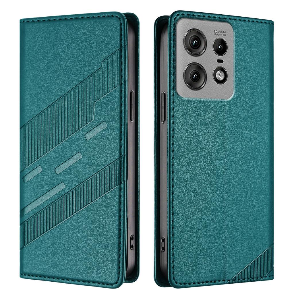 For Motorola Edge 50 Pro 5G Phone Cases Punk Style Imprinted Wallet Stand Leather Cover