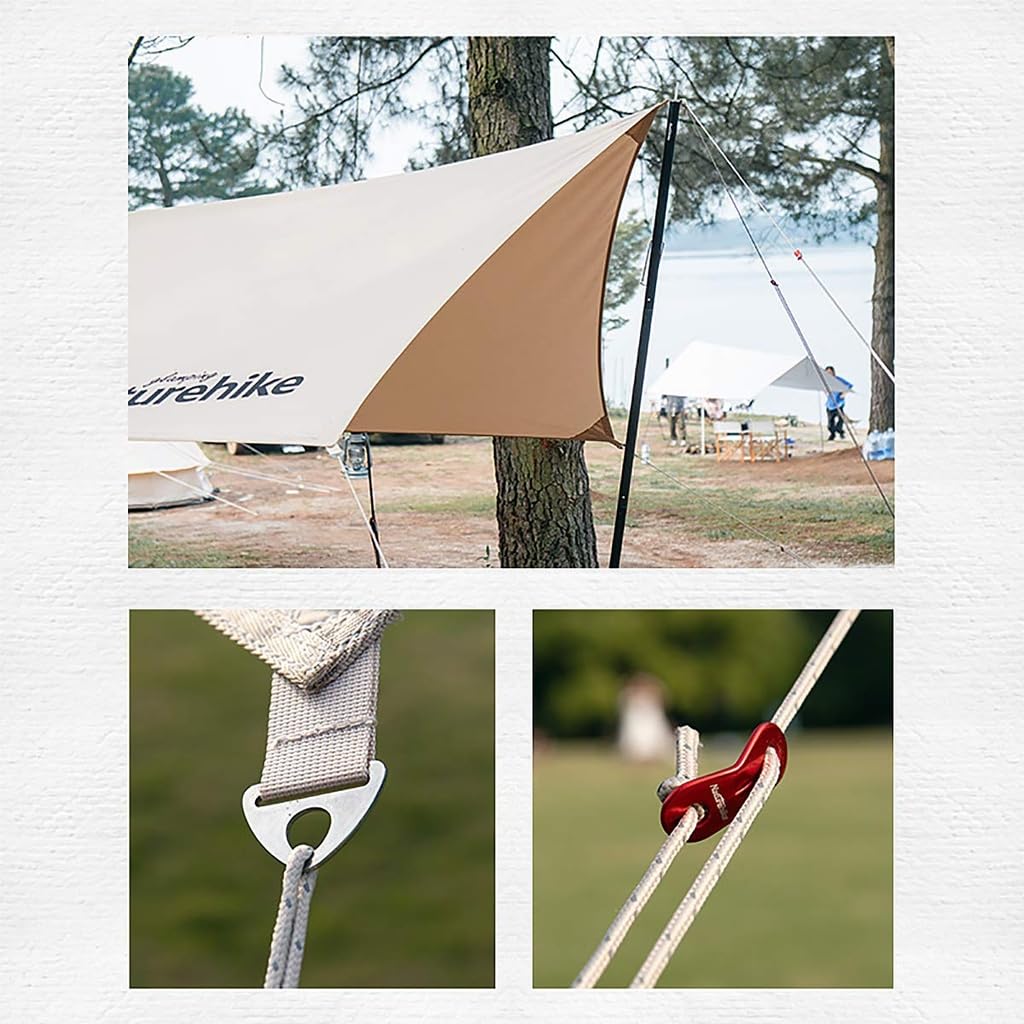 Naturehike Хлопковая ткань TC Материал Тент Брезент Водонепроницаемый брезент Солнцезащитный Нервущийся Прочный Легкий Портативный Водонепроницаемый Тент Кемпинг Пеший Туризм