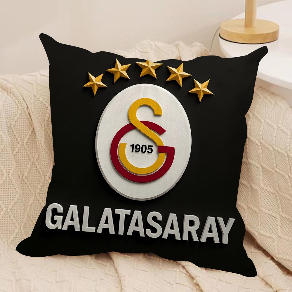 Чехол на подушку с логотипом клуба G-GalatasarayS, мягкая плюшевая ткань, двусторонний принт, чехол на диванную подушку для всех сезонов, декор для дома, подарок