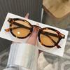 Солнцезащитные очки в корейском стиле женские, украшенные заклепками, круглой формы, мужские, для отпуска и путешествий