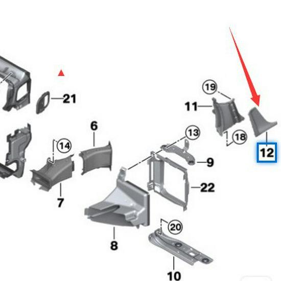 51137349593, 51137349594: BMW 3 Series G30 Left and Right Fender Trim Strips.