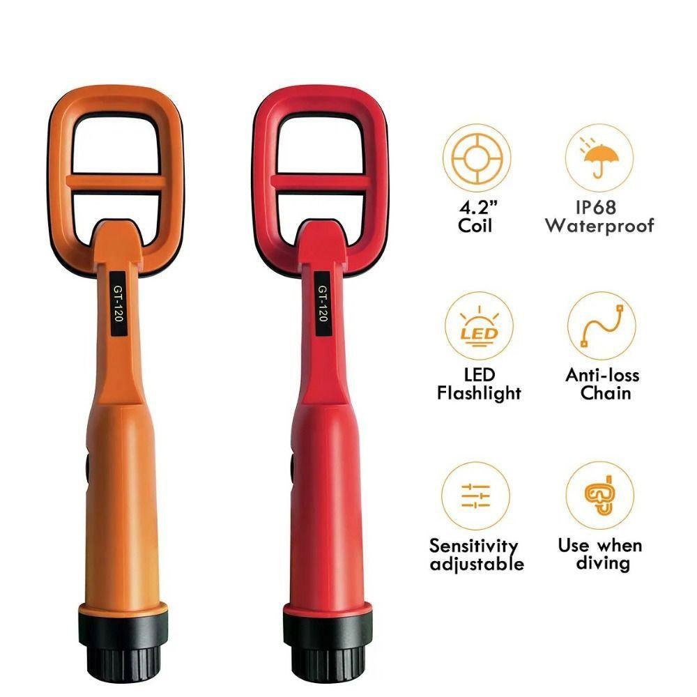 High Sensitivity Underwater Metal Detector with Led Light Underwater Pinpointer Archaeology