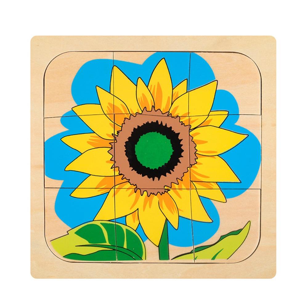 Montessori Multi-Layer Jigsaw Cognitive Growth Puzzles Wooden Toys Kindergarten Kids