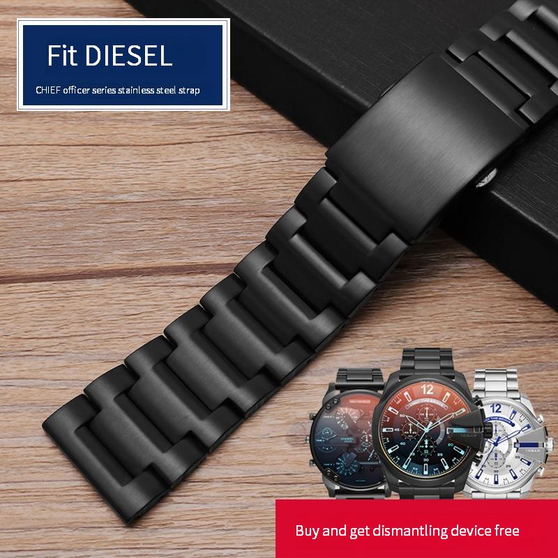 Классический ремешок для часов из нержавеющей стали для дизельных часов DZ4316/7395/7305/7401, металлический сплошной ремешок для наручных часов, мужской браслет 24 мм 26 мм 28 мм 30 мм