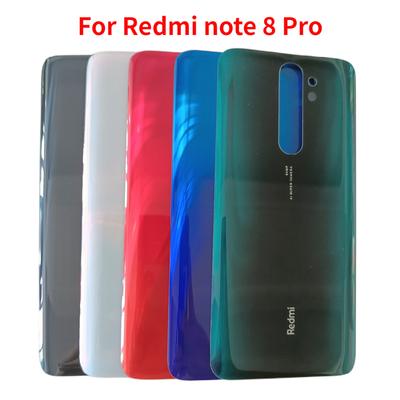 Заднее стекло для Xiaomi Redmi Note 8 Pro, задняя крышка батарейного отсека, задний сменный клей
