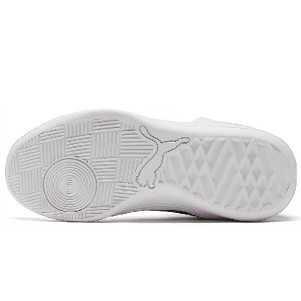 Puma Clyde All Pro Mid Удобные баскетбольные кроссовки с высоким верхом и круглым носком Унисекс кроссовки Белый Черный 195512-02