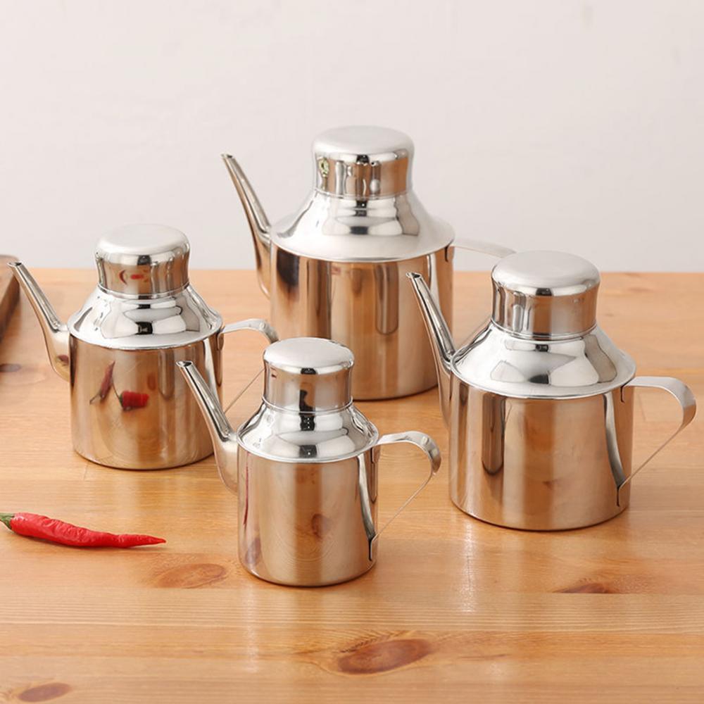 Бутылка Кухонные принадлежности Хранение Барабанного типа Масло Оливки Кастрюли Диспенсер Уксус Многоцелевой Дозатор Из Нержавеющей Стали