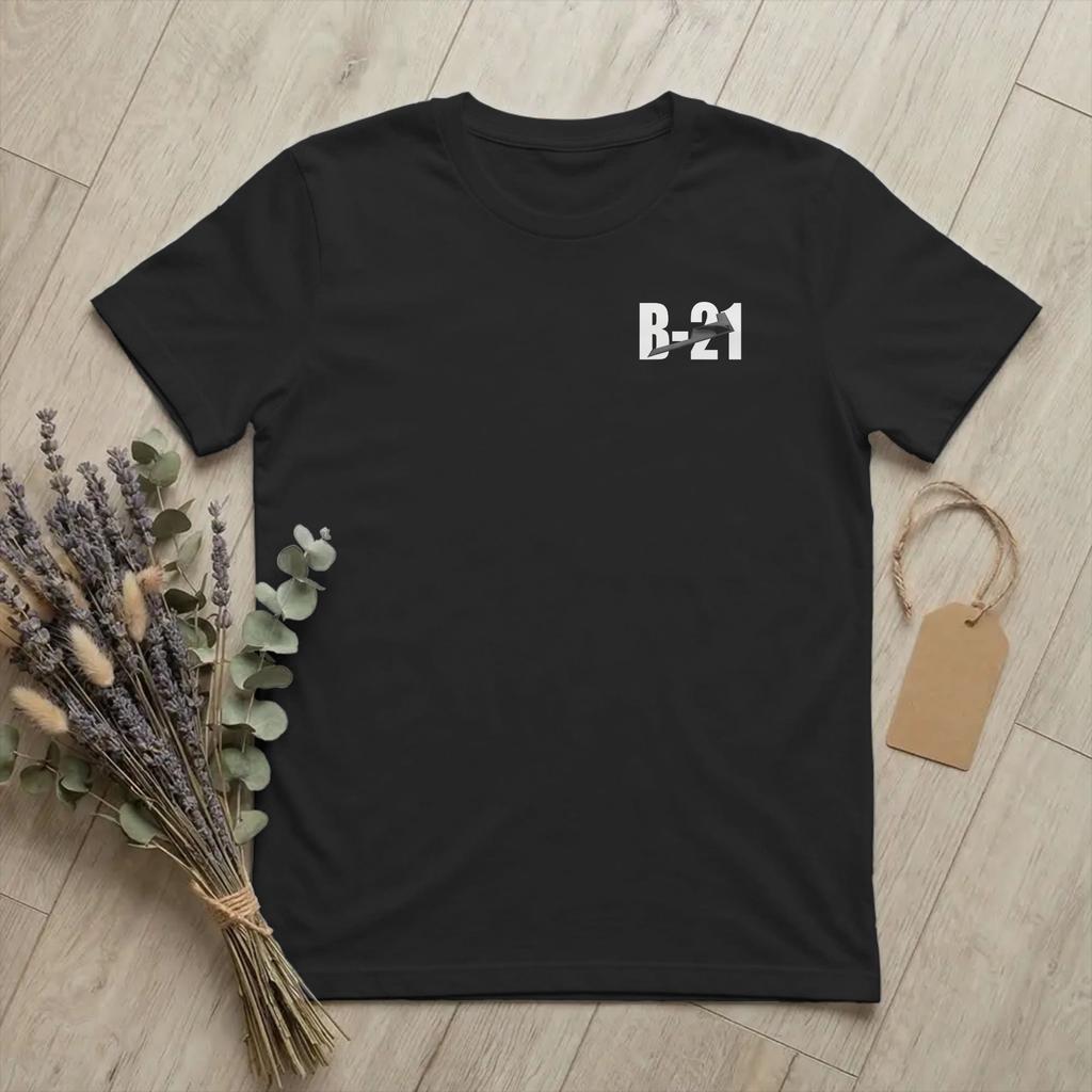 B21 Raiders Stealth Bomber TShirt for Unisex Jet Plane Airplane Funny Cotton Tee Round Neck Short Sleeve T Shirt Plus Size merch