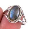 Натуральный драгоценный камень лабрадорит 925 пробы стерлинговое серебро ювелирное кольцо размер 9 W1j27