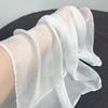 Популярный шарф из льна, окрашенный в белый цвет, летний солнцезащитный шелковый шарф, однотонная хлопково-льняная шаль