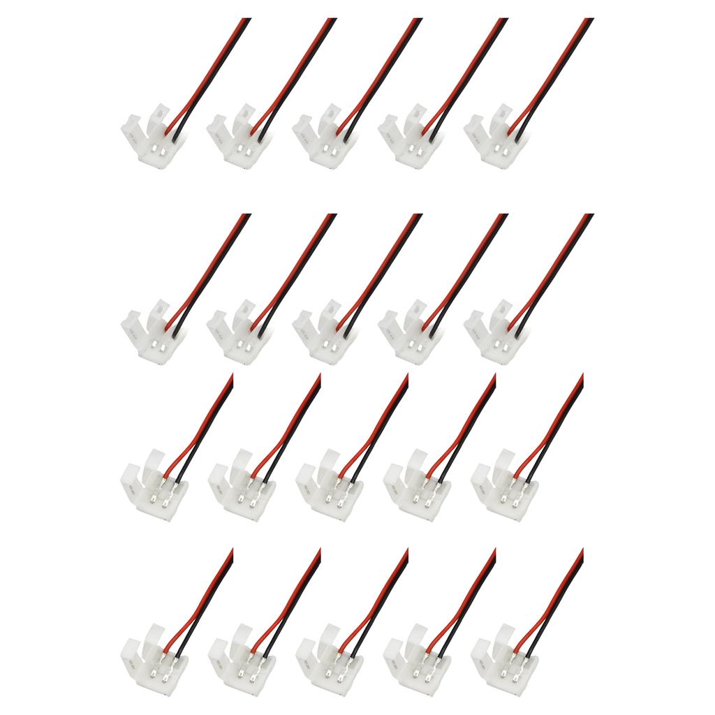 10 шт. Беспаечный 2-контактный разъем питания Светодиодная лента USB-разъем Без пайки Лента 2-контактный адаптер для светодиодной ленты