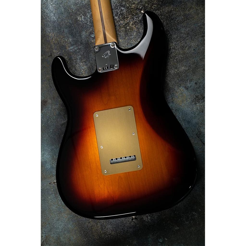 Musiclily Pro 6-Hole Aluminum ST Back Plate for Fender American/Mexico Stratocaster-Style Electric Guitars, Gold Anodized