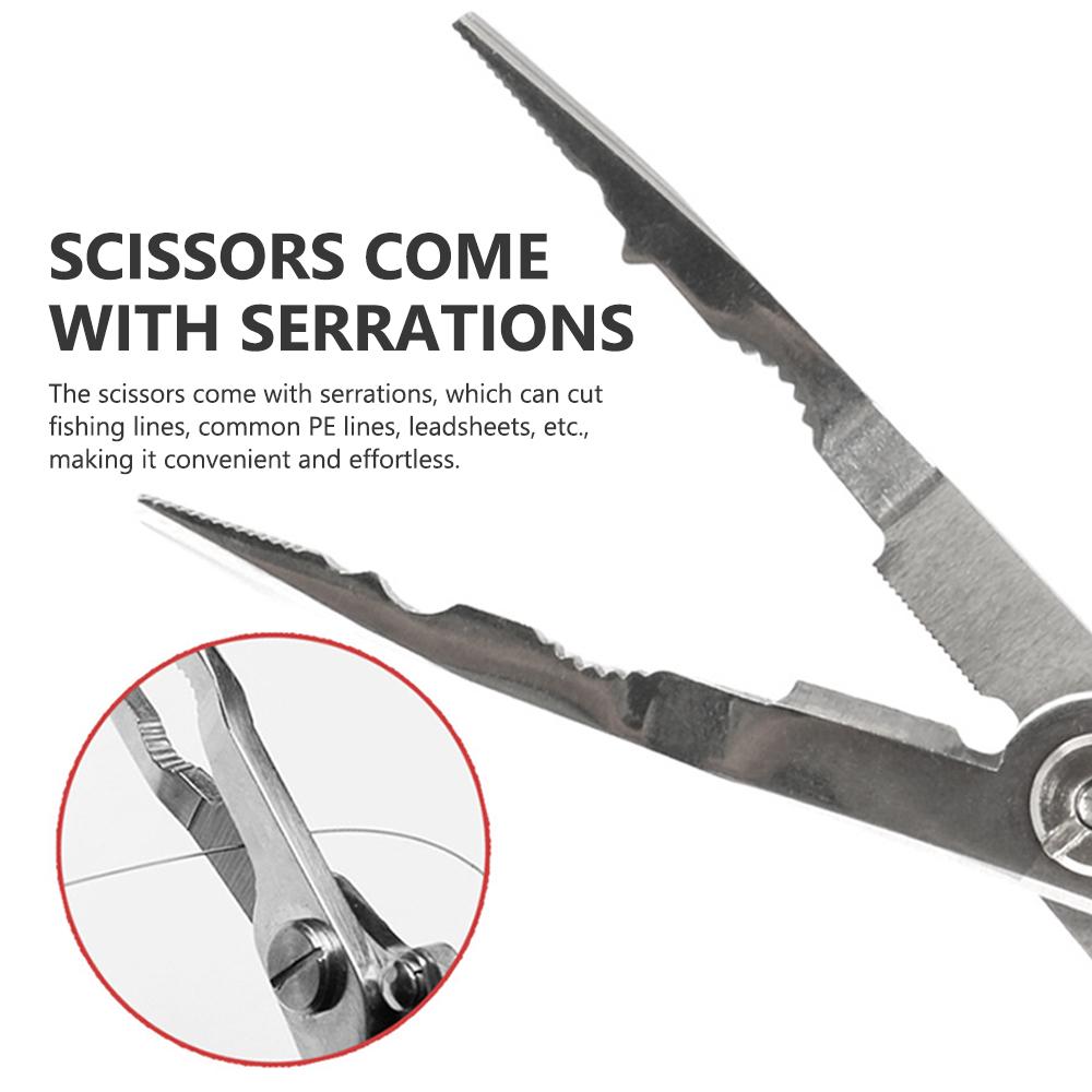 Многофункциональные рыболовные плоскогубцы, кусачки для лески, плоскогубцы для завязывания лески, плоскогубцы для извлечения рыболовных крючков, длинногубцы