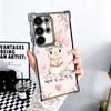 Милый мультяшный кролик с покрытием Чехол для телефона для Samsung Galaxy S24 S25 FE S26 Edge S23 Ultra S22 S21 Plus S20 Противоударный Airbag