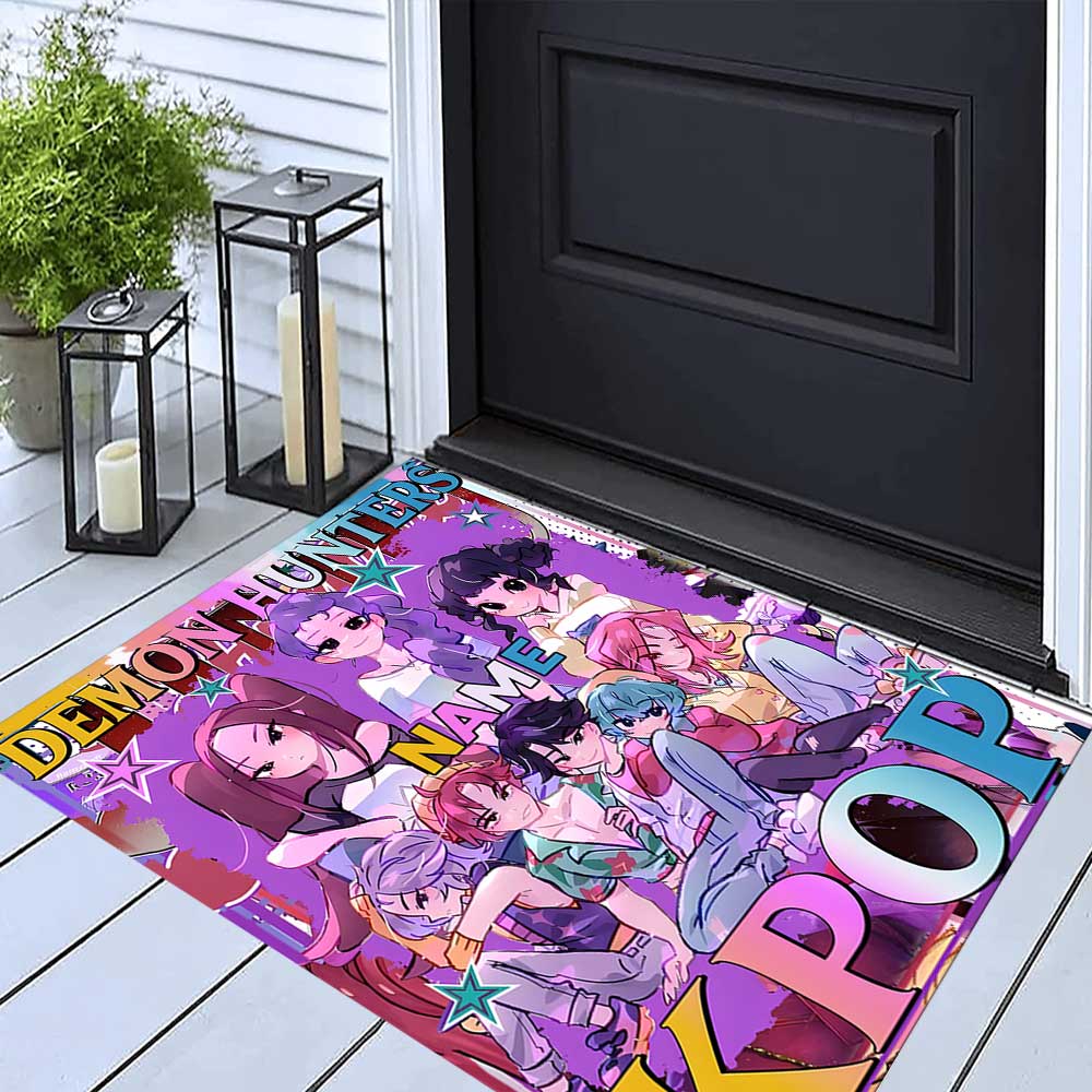 Kpop Demon Hunters Customize your name rug, office chair cushion, home bedroom living room gift.