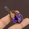 Натуральный двухцветный турмалин, драгоценный камень, медная проволока, подвеска 2,4 дюйма, D4K90