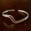 Cuff Bracelet, Bangle for Women, 925 Sterling Silver, Double Wire Bracelet, Adjustable Silver Bangle