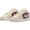 Кроссовки Air Jordan 1 Low SE GS Fur Swoosh Kids Pink Legend-Light-Brown Pink-Oxford FZ3928-200