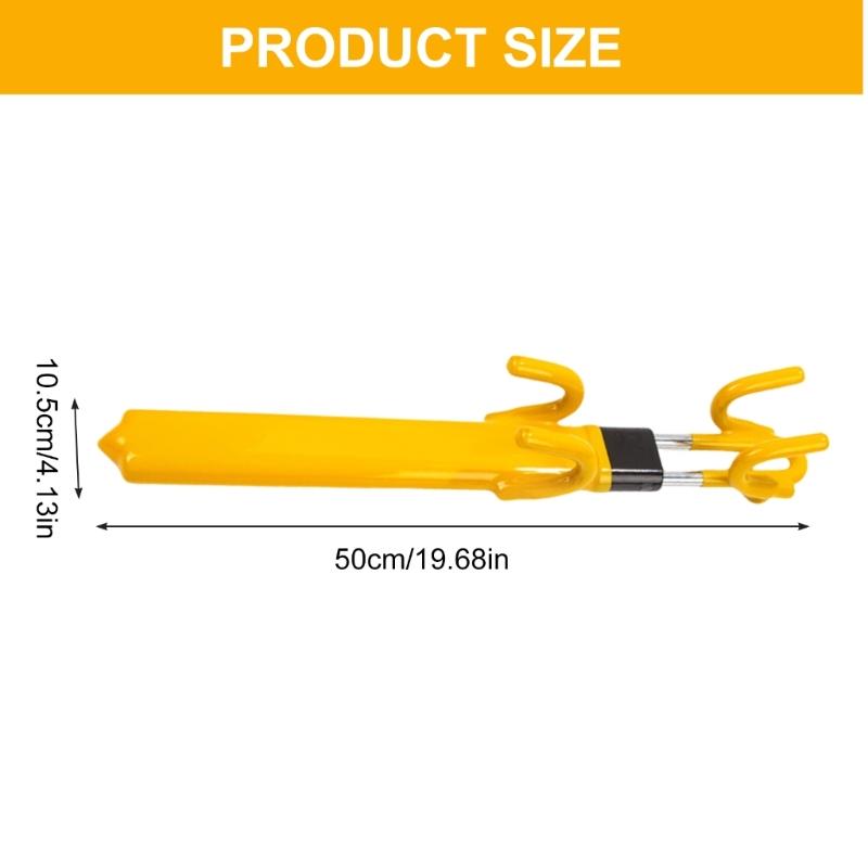 Блокировка рулевого колеса автомобиля Противоугонное устройство, Блокираторы рулевого колеса для автомобиля внедорожника Простая установка, Ручка с резиновым покрытием