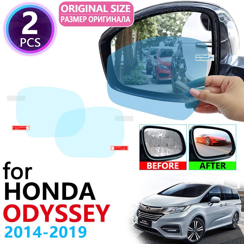 for Honda Odyssey JDM Model RC1 RC2 2014~ Full Cover Rearview Mirror Rainproof Anti Fog Film Accessories 2015 2016 2017 2018