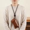 Anti-Fall Glasses Storage Bag Hanging Neck Sunglasses Eyeglass Bag PU Leather Glasses Bag  Outdoor