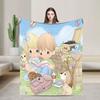 Precious Moments   Blanket  Picnic Flannel Bedding Throws For Couch Chair Sofa Bed Soft Warm Custom DIY Quality Bedspread Gift