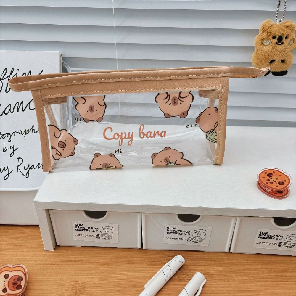 ПВХ Мультяшный Пенал Каваи Канцелярская Сумка Канцелярская Капибара Пенал Студент