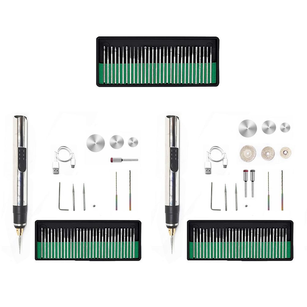 Electric Engraver Etching Pen Rechargeable Mini Drill Carving Pen 3 Gears Adjustable DIY Power Tools for Ceramic Metal Plastic
