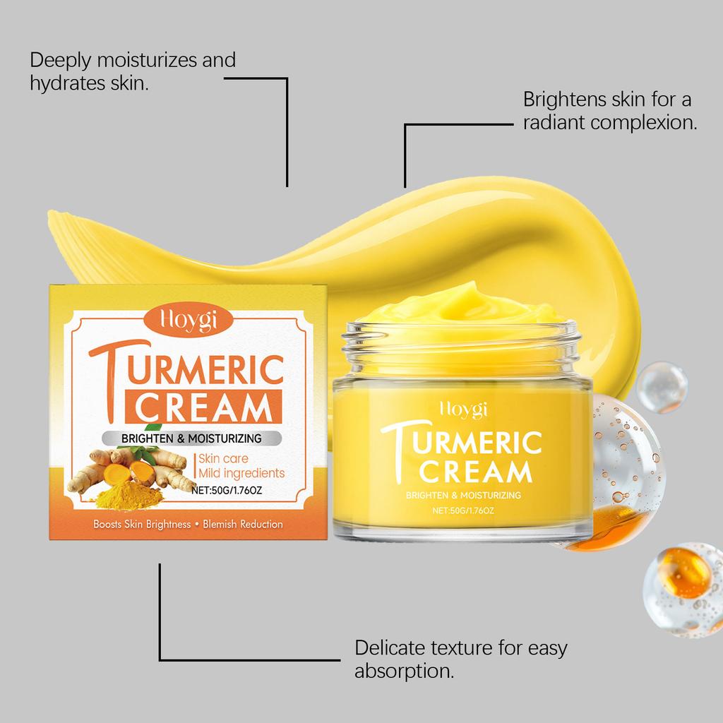 Turmeric Moisturizing Face Cream Brightening Glow Hydrating Nourishing Daily Gentle Skincare for Dry & Combination Skin