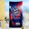 Bayern Munich Crest Customize Your Name Beach Towel Super Soft & Absorbent