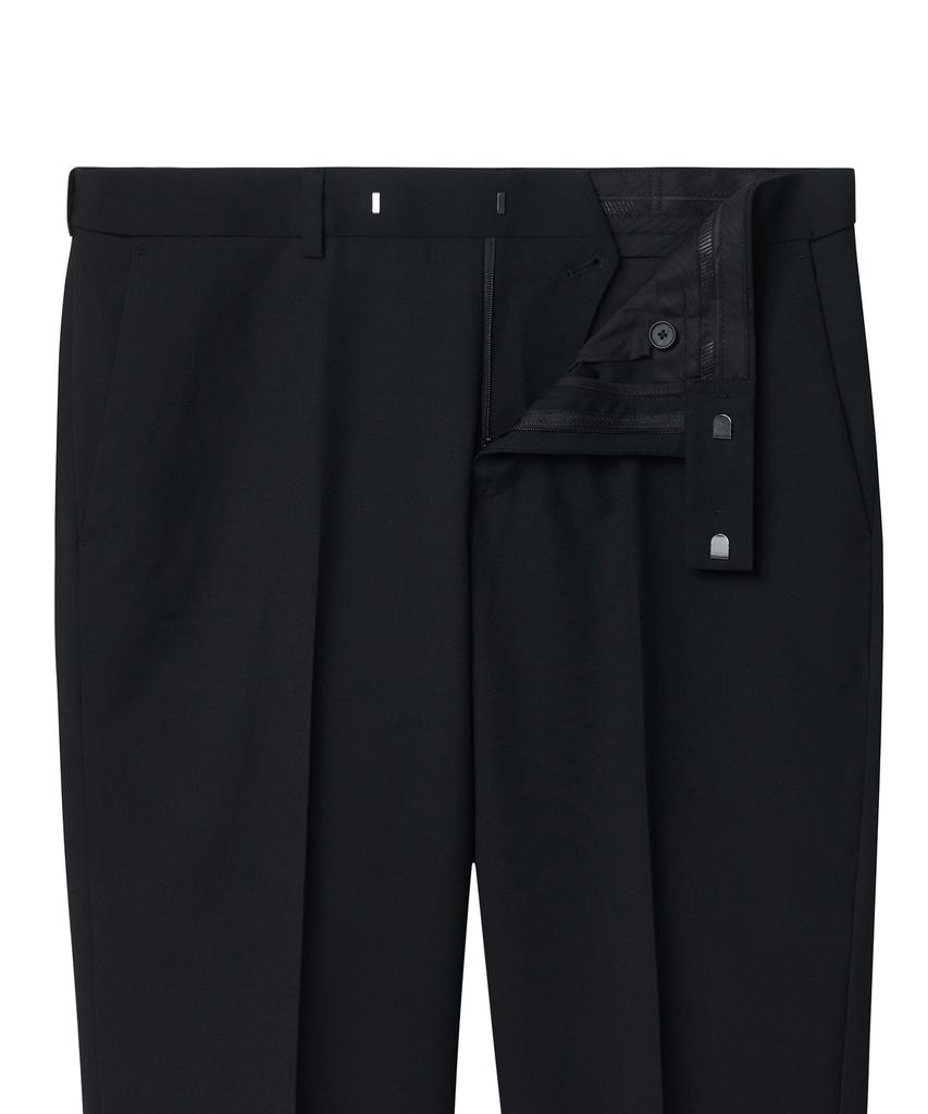 MUSINSA STANDARD Lightweight Tapered Turn-Up Hidden Banding Crop Slacks [Black]