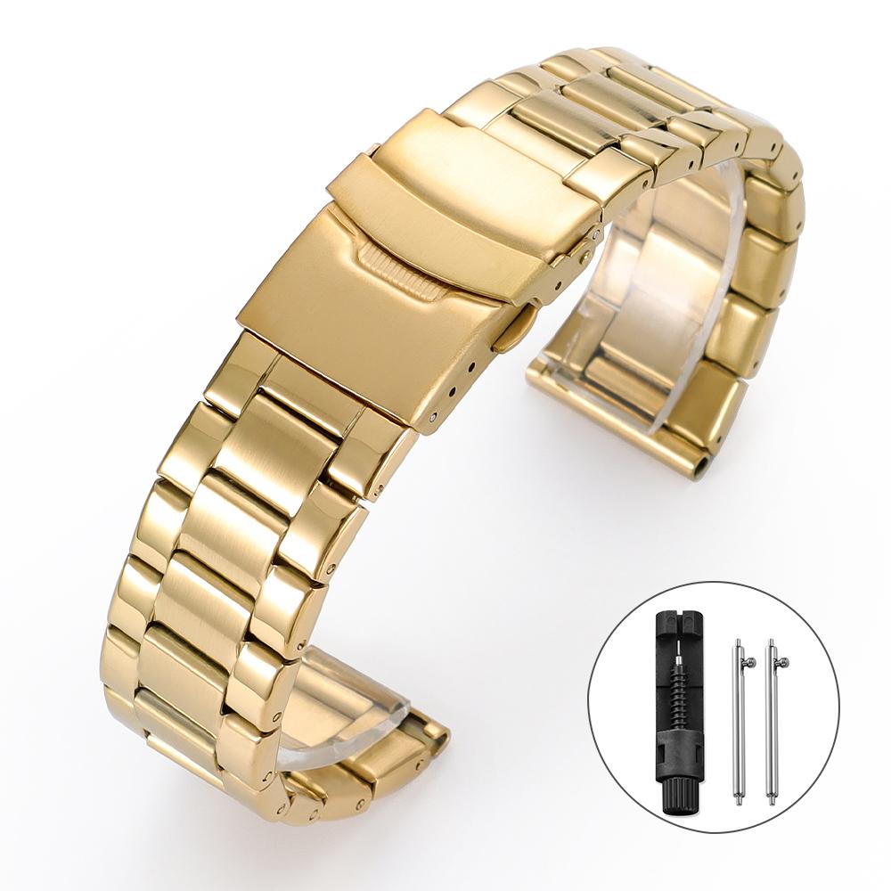 Премиальный браслет из цельной нержавеющей стали 20 мм 22 мм 24 мм ремешки для Seiko для Jubilee для ремешка Oyster мужские аксессуары для часов