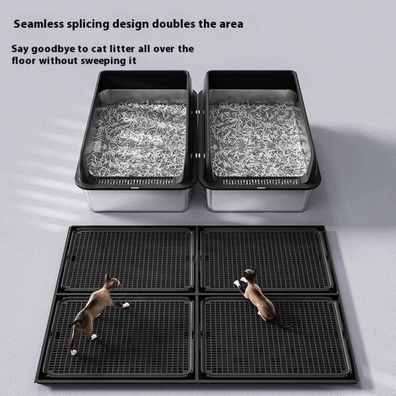 Сращиваемый Двухслойный Коврик для Кошачьего Туалета Водонепроницаемые Коврики Коврик для Кошачьего Туалета Чистая Подкладка Товары Принадлежности для Чистоты Питомцев