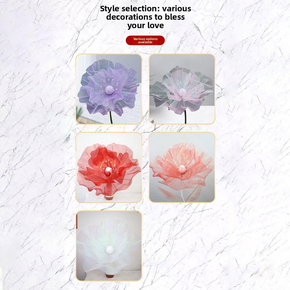 3D Large Gauze Poppy Flower 50cm Big Silk Mesh Flower Artificial Flower Stage Setting