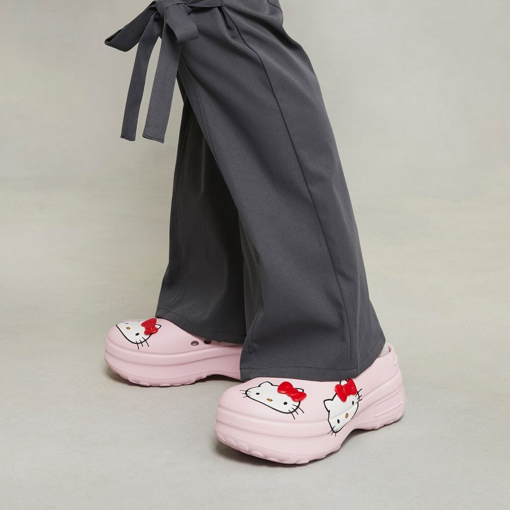 Adidas ADIFOM STAN SMITH HELLO KITTY MULES Clear Pink Sandals Clog