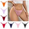Однотонные стринги с бантом, низкая посадка, бесшовные, дышащие, сексуальные, G-стринги, для повседневной носки
