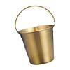   Stainless Steel Pails Small Ice Bucket with Handle for Beverage Wine French Fries Chicken   Home   Parties Use