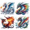 Cool Dragons Iron On Transfer Hot Tear Decals New Diy Washable Heat Transfer Garment Accessory Thermal Stickers Cartoon