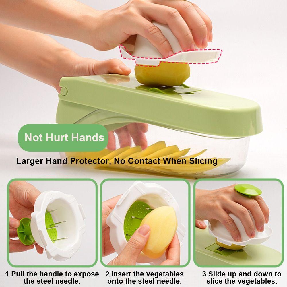 Replaceable 9 Blades Food Chopper Multifunctional Cheese Shredder Vegetable Slicer  Home Essentials