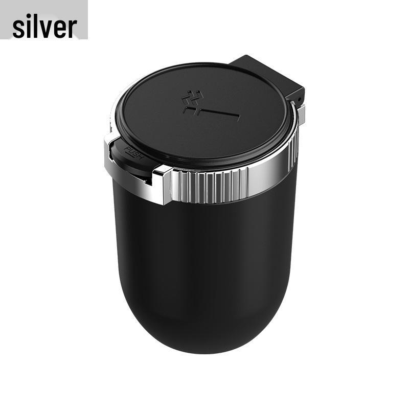 LED Car Ashtray with Flame Retardant Liner and Smoke Extinguishing Lid