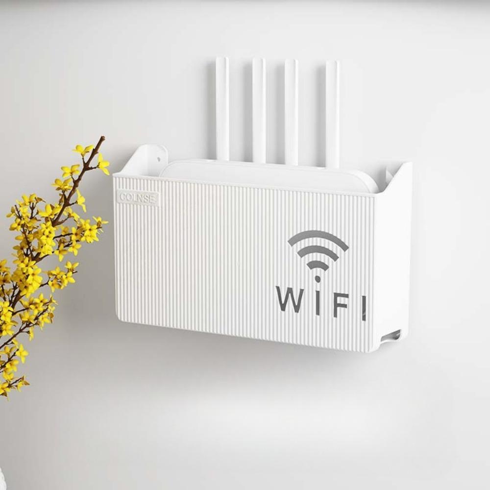 Настенный беспроводной ящик для хранения WiFi с полым дизайном, не требующий перфорации, стеллажи для хранения маршрутизаторов, телевизионные приставки для гостиной