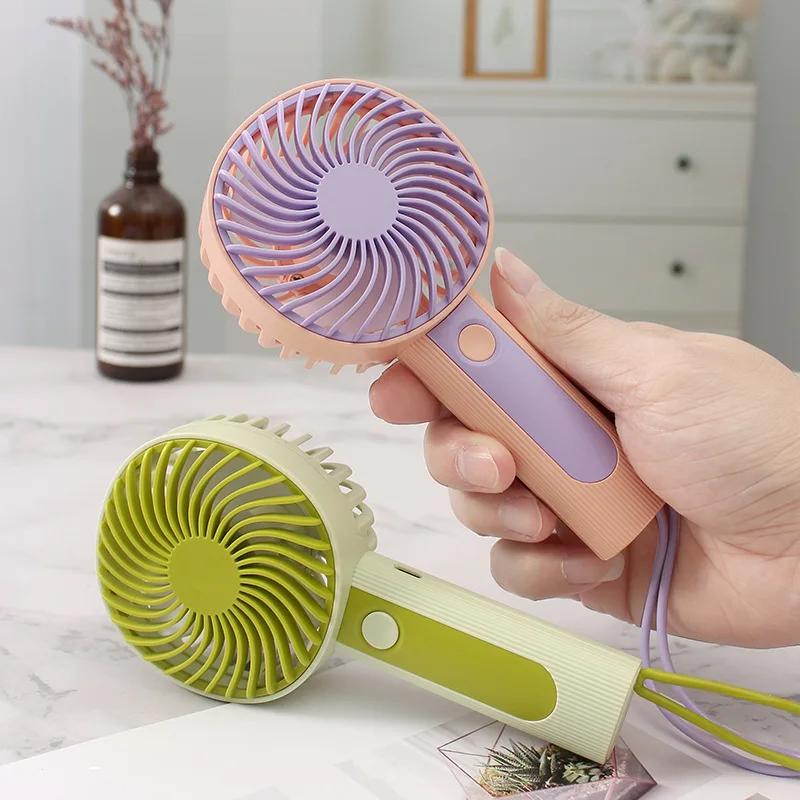 Mini Portable Fans 3 Gear Handheld USB Rechargeable Fan Mini Desktop Air Cooler Outdoor Fan Cooling Travel Hand Fans Phone Fan