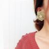 Gauze Multi-Layer Flower Simple Summer Sweet Girl Versatile Stud Earrings