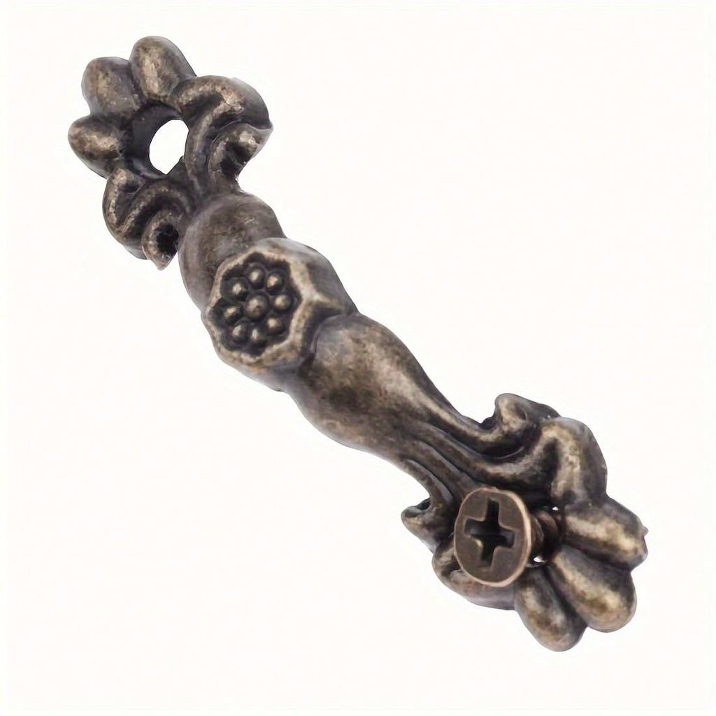 20pcs Bronze Tone Decorative Antique Handle Pull for Jewelry Case Box with Mounting Screws, Arch Shape