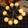 1.5m 10LED Milk White Bulb String Lights Decoration Lamp for House Courtyard Christmas Festival