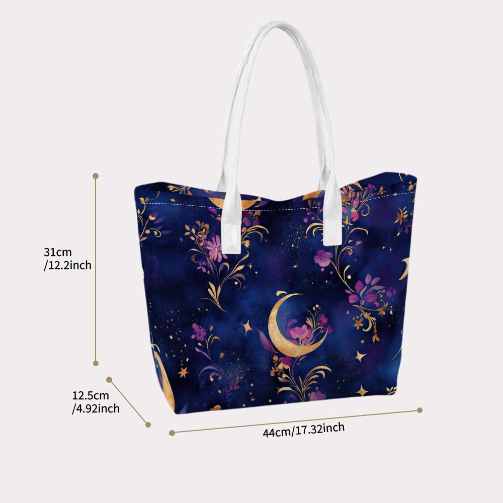 Moon Floral Tote Ladies Daily Shoulder Bag Fashion Casual Handbag