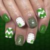 24 шт. Накладные ногти StPatricks из АБС-пластика, легко наносятся, инструменты не требуются, быстрое решение для нейл-арта для повседневного ношения