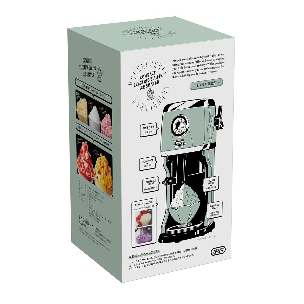 Компактный электрический льдогенератор для приготовления пушистого льда. Настоящее замороженное полумолоко с чашкой для льда [Toffy] K-IS13 (Бледно-аквамариновый) [модель 2024 года] лед, фрукты, лед,
